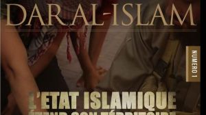 15 pages of jihadist propaganda in color and in French can now be found on the Internet. The new magazine entitled Dar al-Islam has been available online since December 22. Previously the other major foreign language magazine was “Daqib,” a publication in English. (Photo: Twitter/Figaro)